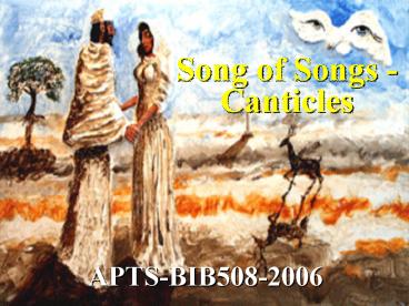 Song of Songs Canticles