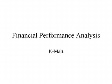 Financial Performance Analysis