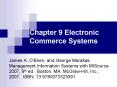 Chapter 9 Electronic Commerce Systems PowerPoint PPT Presentation