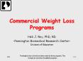 Commercial Weight Loss Programs PowerPoint PPT Presentation