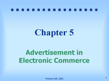 Chapter 5 Advertisement in Electronic Commerce
