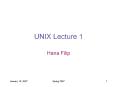 UNIX Lecture 1 PowerPoint PPT Presentation