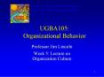 UGBA105: Organizational Behavior PowerPoint PPT Presentation