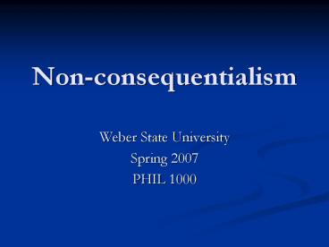 Nonconsequentialism