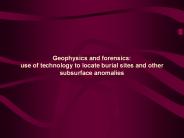 Geophysics and forensics: