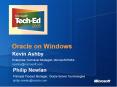 Oracle on Windows PowerPoint PPT Presentation