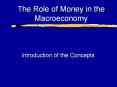 The Role of Money in the Macroeconomy PowerPoint PPT Presentation