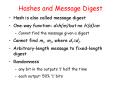 Hashes and Message Digest PowerPoint PPT Presentation