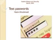 Text passwords