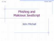 Phishing and Malicious JavaScript