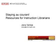 Staying au courant: