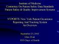 Institute of Medicine Committee On Patient Safety Data Standards Patient Safety PowerPoint PPT Presentation