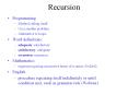 Recursion PowerPoint PPT Presentation