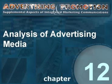 Analysis of Advertising Media