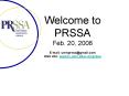 Welcome to PRSSA Feb. 20, 2008 PowerPoint PPT Presentation