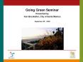 Going Green Seminar PowerPoint PPT Presentation