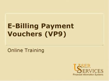EBilling Payment Vouchers VP9