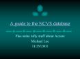 A guide to the NCVS database PowerPoint PPT Presentation