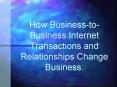How BusinesstoBusiness Internet Transactions and Relationships Change Business. PowerPoint PPT Presentation