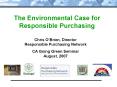 The Environmental Case for Responsible Purchasing PowerPoint PPT Presentation