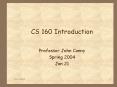 CS 160 Introduction PowerPoint PPT Presentation