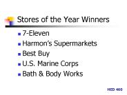 Stores of the Year Winners