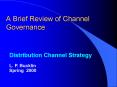 A Brief Review of Channel Governance PowerPoint PPT Presentation