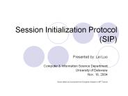 Session Initialization Protocol (SIP)