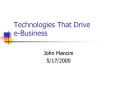 Technologies That Drive eBusiness