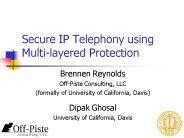 Secure IP Telephony using Multilayered Protection