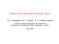 History of the Science of Physics: Part I PowerPoint PPT Presentation