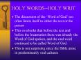 HOLY WORDS--HOLY WRIT PowerPoint PPT Presentation