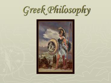 Greek Philosophy