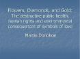 Flowers, Diamonds, and Gold: The destructive public health, human rights and environmental consequences of symbols of love PowerPoint PPT Presentation