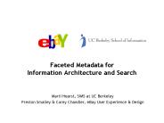 Faceted Metadata for Information Architecture and Search
