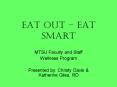 Eat Out Eat Smart PowerPoint PPT Presentation