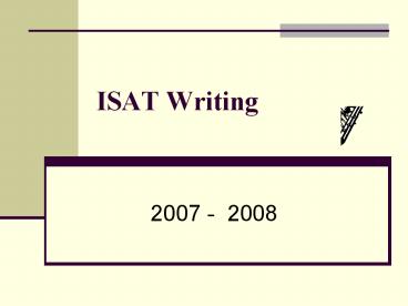 ISAT Writing