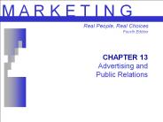 CHAPTER 13 Advertising and Public Relations