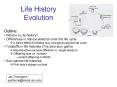 Life History Evolution PowerPoint PPT Presentation