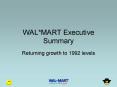 WALMART Executive Summary PowerPoint PPT Presentation