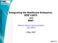 Integrating the Healthcare Enterprise, IEEE 11073 and NIST Medical Device Communication Test Effort PowerPoint PPT Presentation