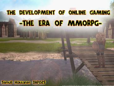 Online game development