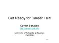 Get Ready for Career Fair PowerPoint PPT Presentation