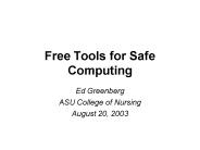 Free Tools for Safe Computing