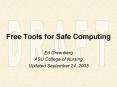 Free Tools for Safe Computing PowerPoint PPT Presentation