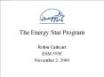 The Energy Star Program PowerPoint PPT Presentation