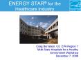 ENERGY STAR for the Healthcare Industry PowerPoint PPT Presentation