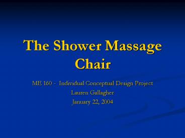 The Shower Massage Chair