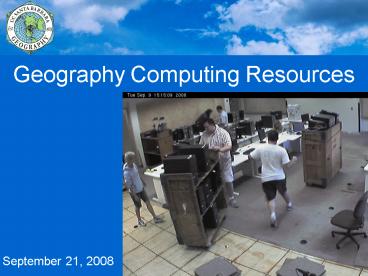 Geography Computing Resources