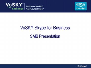 VoSKY Exchange Training